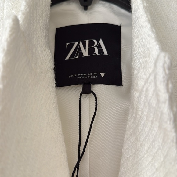 Zara Women's White Cropped Jacket - Picture 2 of 4
